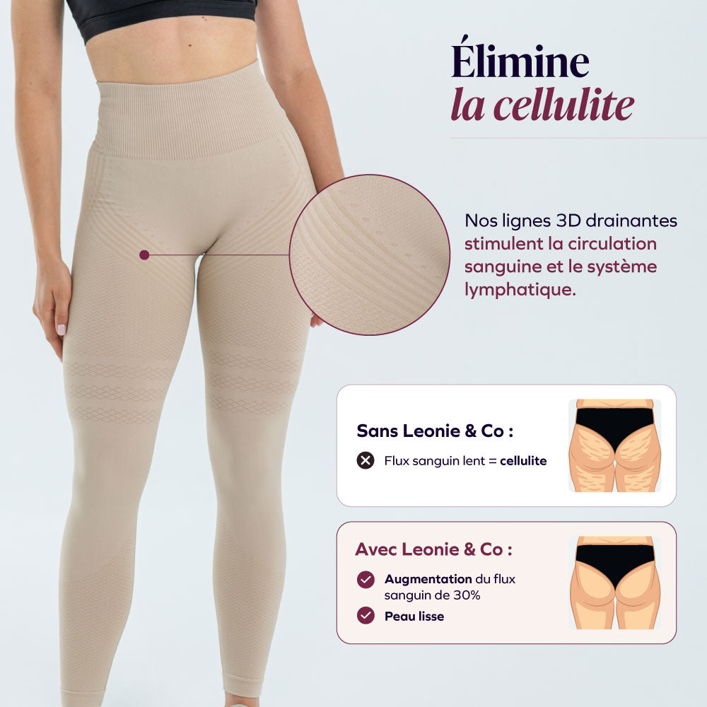 Leggings 3D Drenantes Anticelulitis de Compresión Suave