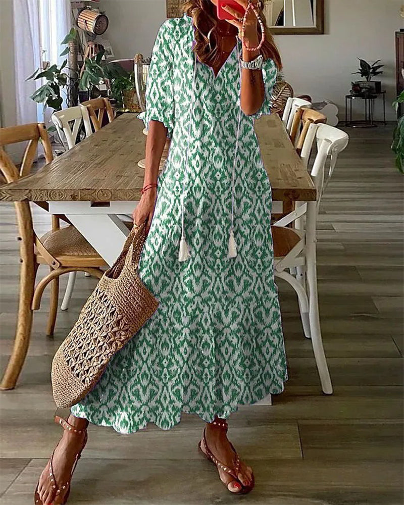 Vestido Boho Elegante Fluido Para Mujer