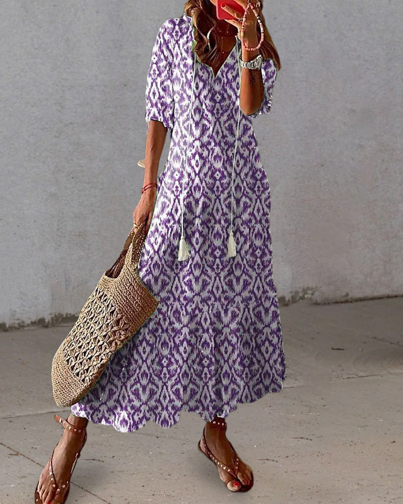 Vestido Boho Elegante Fluido Para Mujer