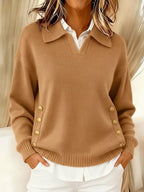 Vicenta | Jersey con Cuello Polo y Botones