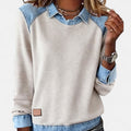 Women's Casual Long-Sleeve Sweater with Collar