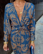 Vestido Midi Verano Elegante Con Corte Fluido