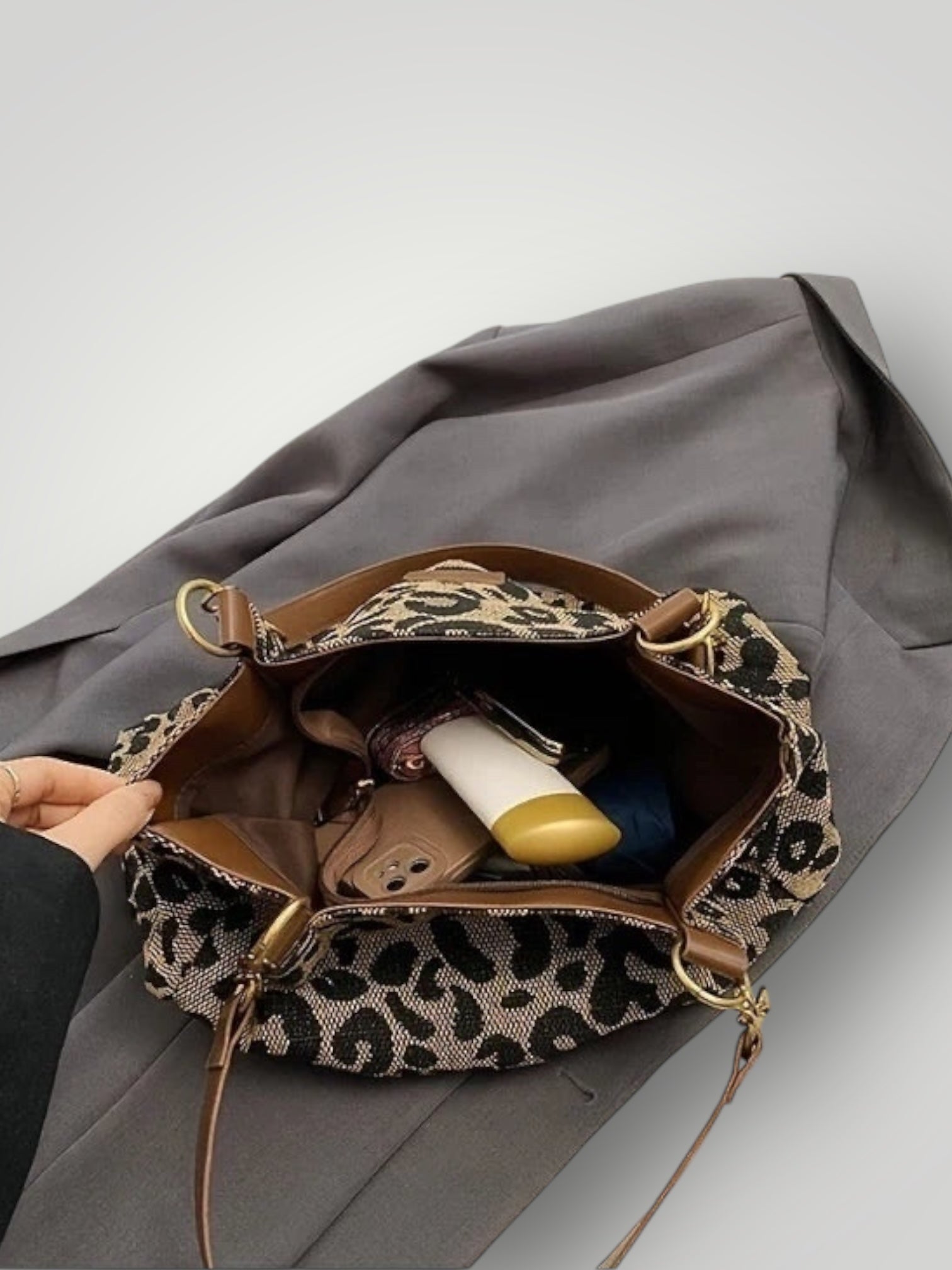 Ximena | Bolsa Tote Estampado de Leopardo
