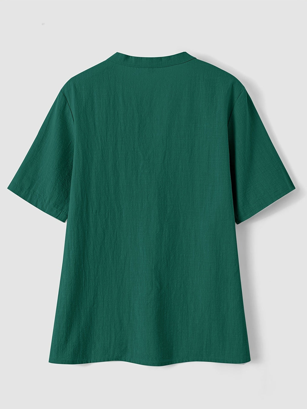 Elegante Bluse mit V-Ausschnitt und Holzknöpfen