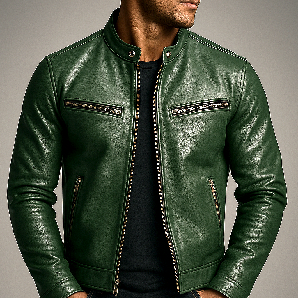 Chaqueta De Piel Vintage Para Hombre – Estilo Atemporal