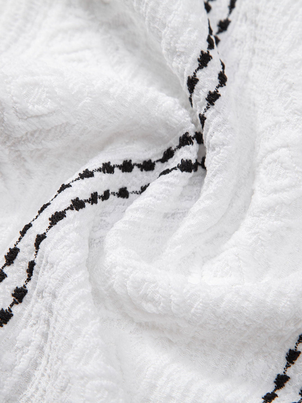 Conjunto Camisa Jacquard a Rayas y Pantalón Recto