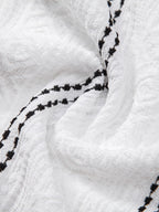 Conjunto Camisa Jacquard a Rayas y Pantalón Recto