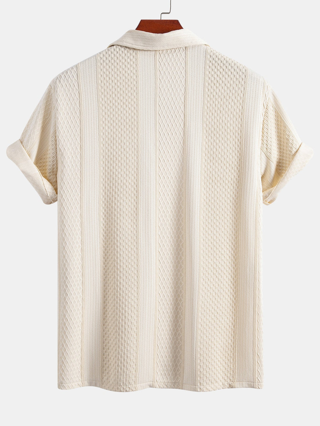 Conjunto Camisa Jacquard Geométrica y Pantalón Recto