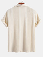 Conjunto Camisa Jacquard Geométrica y Pantalón Recto