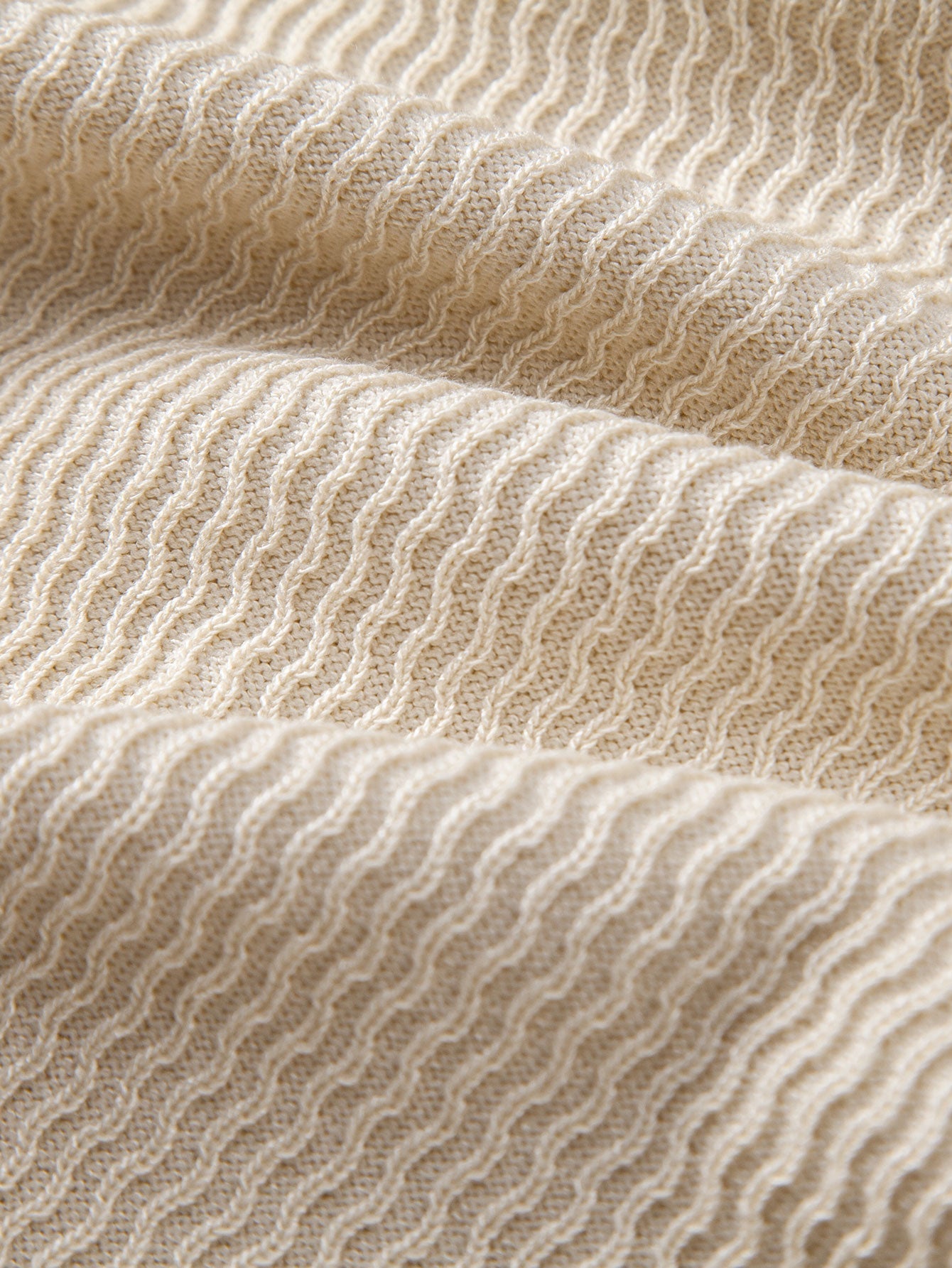 Conjunto Punto Jacquard Polo V y Pantalón Recto Acanalado