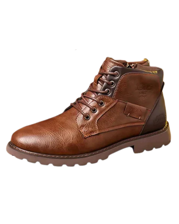 Botas De Piel Casual Para Hombre Con Ajuste Estructurado