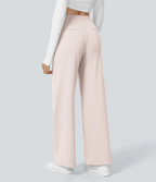 Pantalón Elegante Pierna Ancha De Tiro Alto Mujer