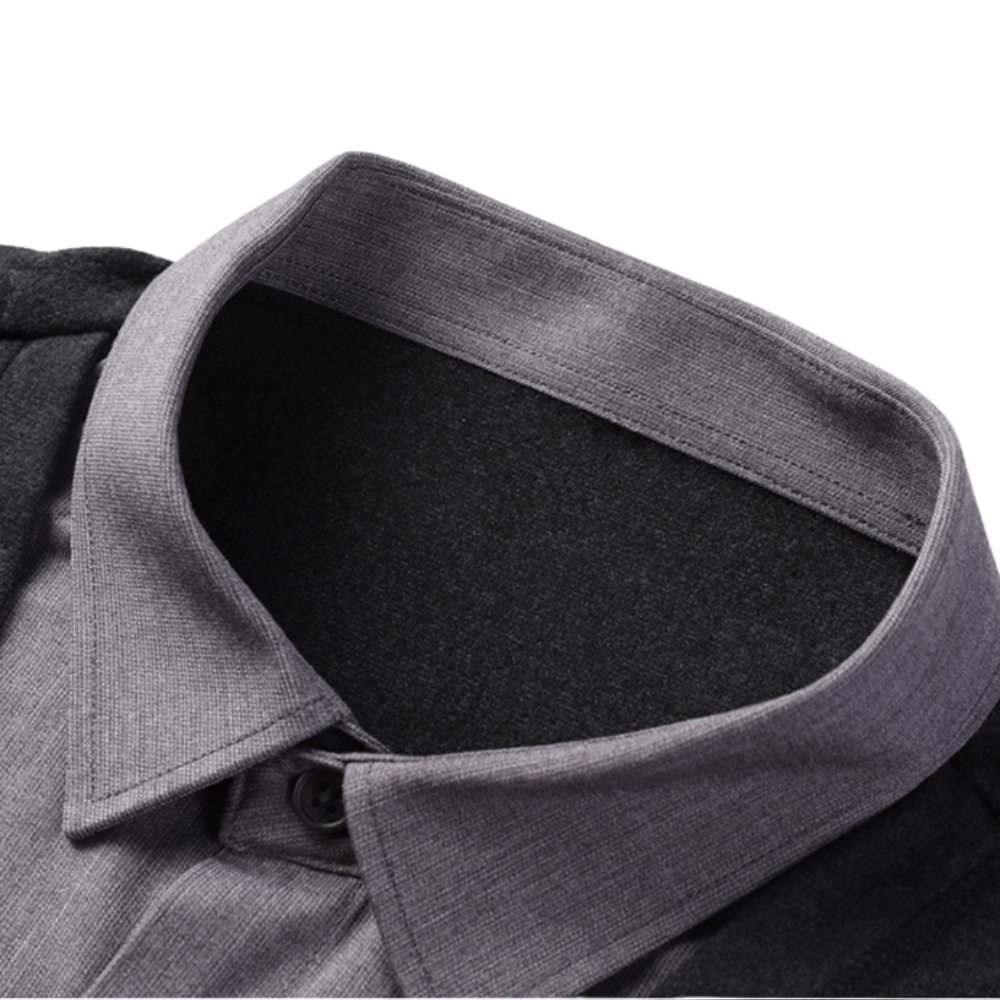 Herren-Cardiganhemd 2-in-1 aus Premium-Stoff