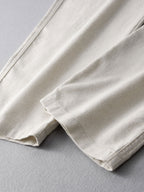 Conjunto Camisa Cubana Jacquard y Pantalón Recto de Lino