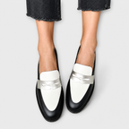 Xara™ | Black Metallic Loafers