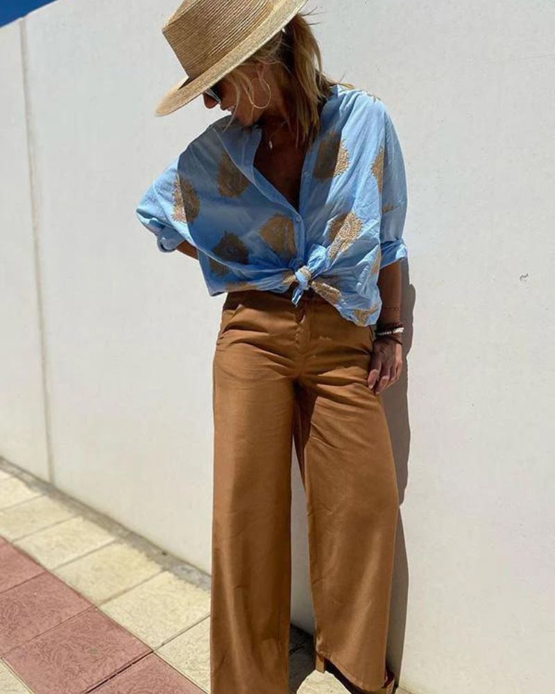 Bestickte Oversize-Bluse – Frisch und Leicht