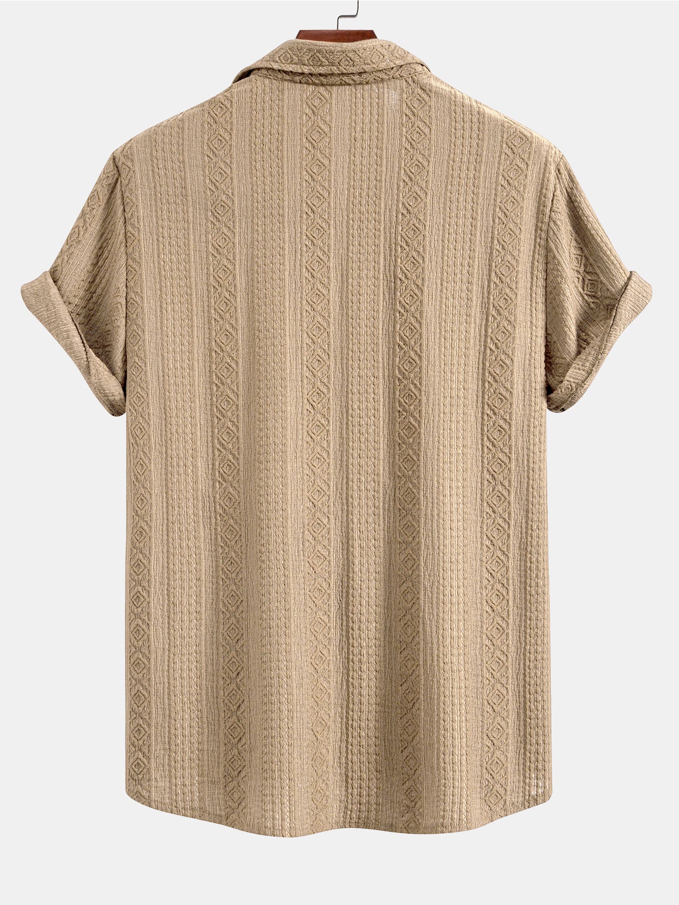 Set: Hemd mit geometrischem Jacquardmuster und gerade geschnittene Hose