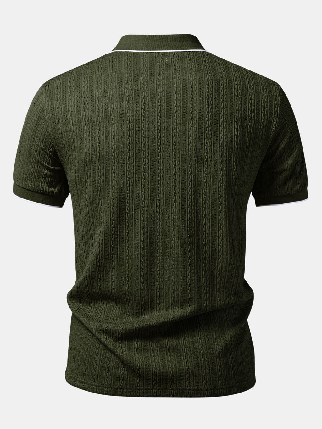 Conjunto Polo Jacquard Geométrico y Pantalón Slim Elegante