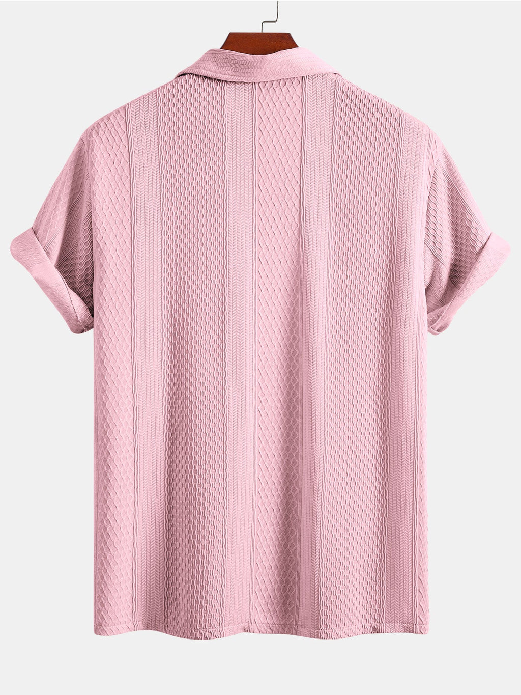 Conjunto Camisa Jacquard Geométrica y Pantalón Recto