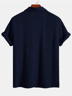 Conjunto Camisa Jacquard Geométrica y Pantalón Recto