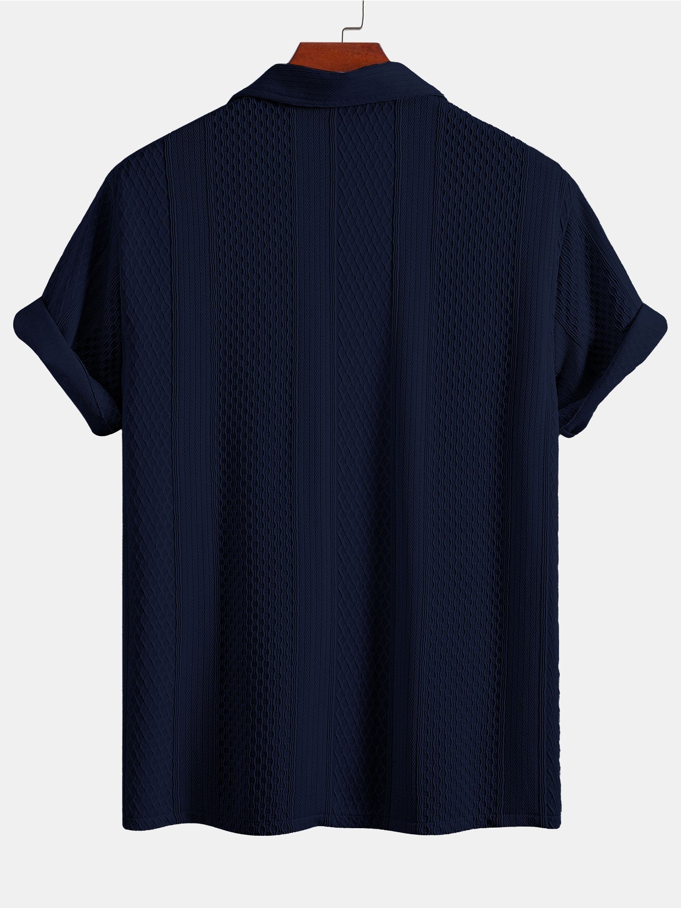 Conjunto Camisa Jacquard Geométrica y Pantalón Recto