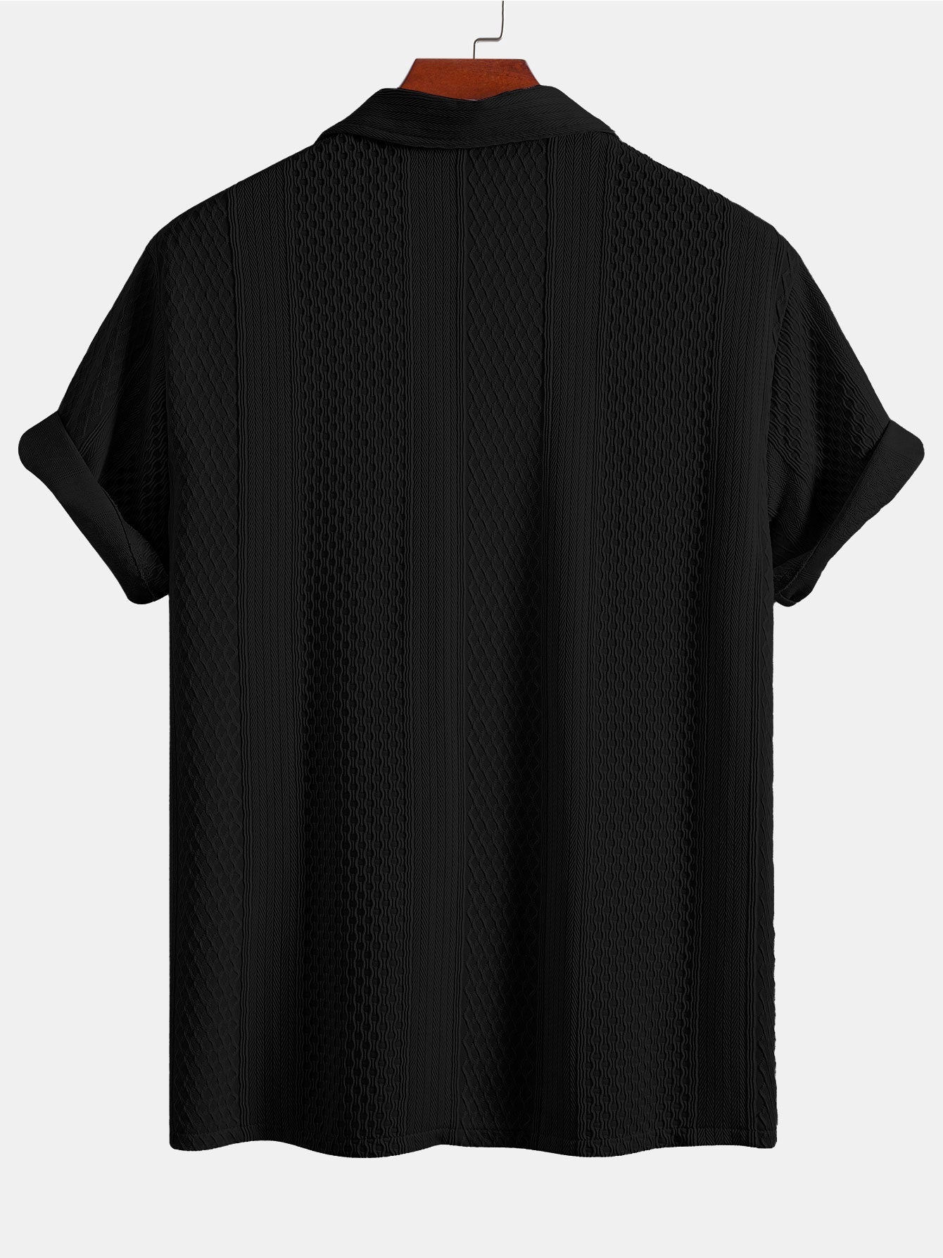 Conjunto Camisa Jacquard Geométrica y Pantalón Recto