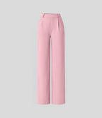 Pantalón Elegante Pierna Ancha De Tiro Alto Mujer