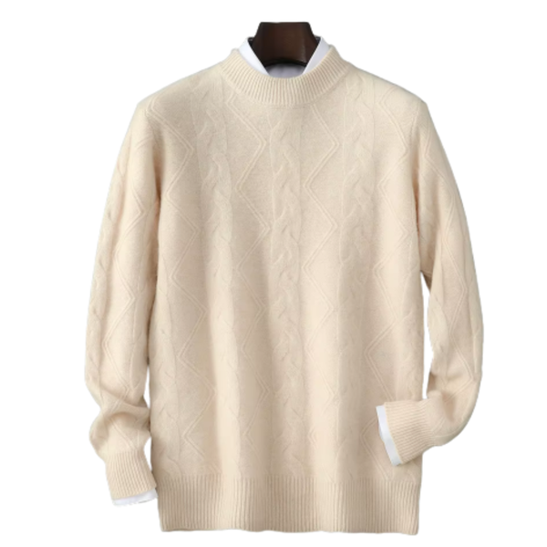 Herrenpullover 100 % Kaschmir Klassischer Schnitt