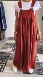Vestido Casual con Tirantes Lisos Ajustables