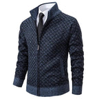 Cárdigan Casual con Cremallera de Punto Waffle