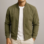 Chaqueta De Ante Para Hombre Con Corte Estructurado