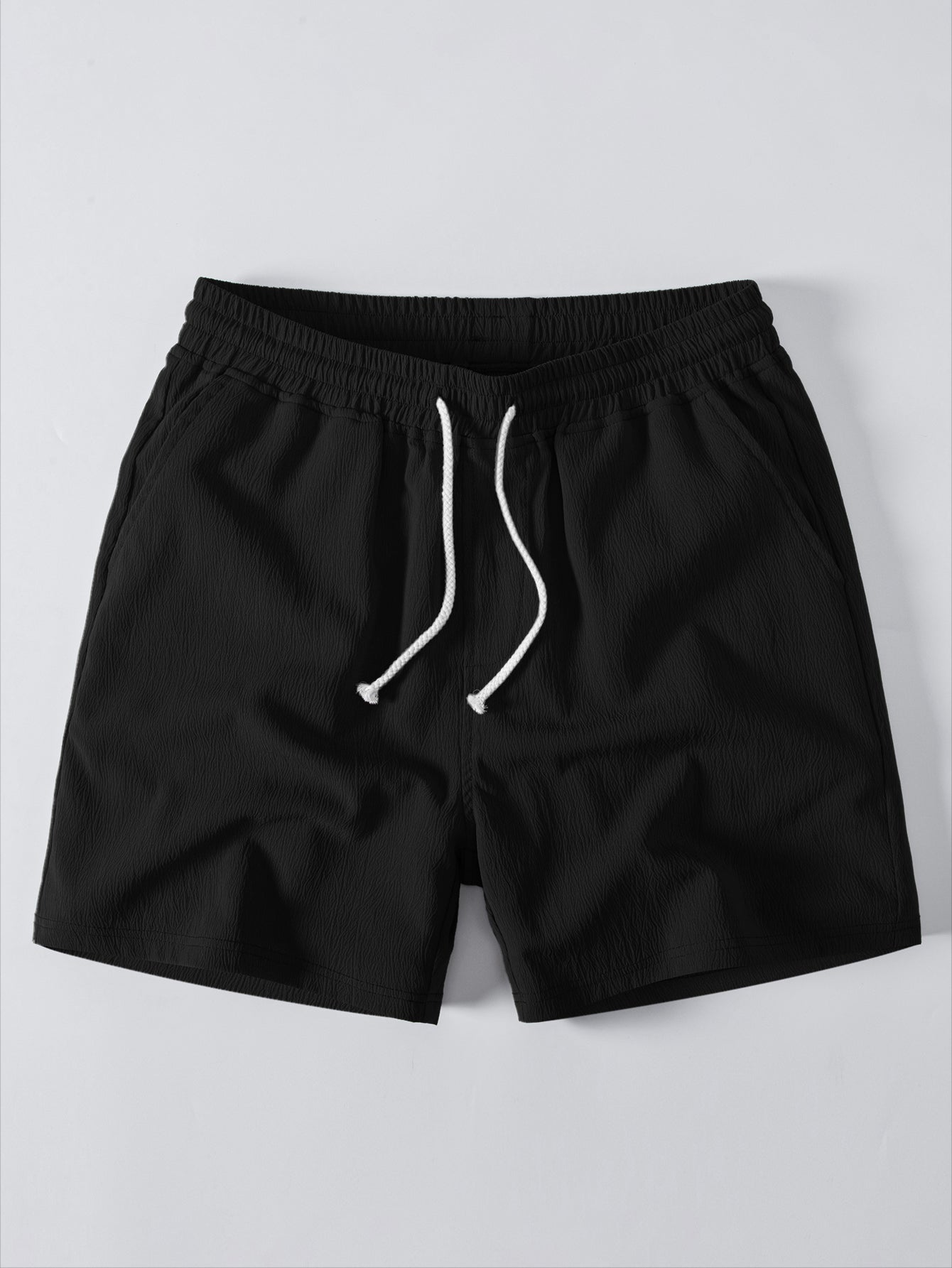 Conjunto Polo Crochet Rayas y Shorts Texturizados