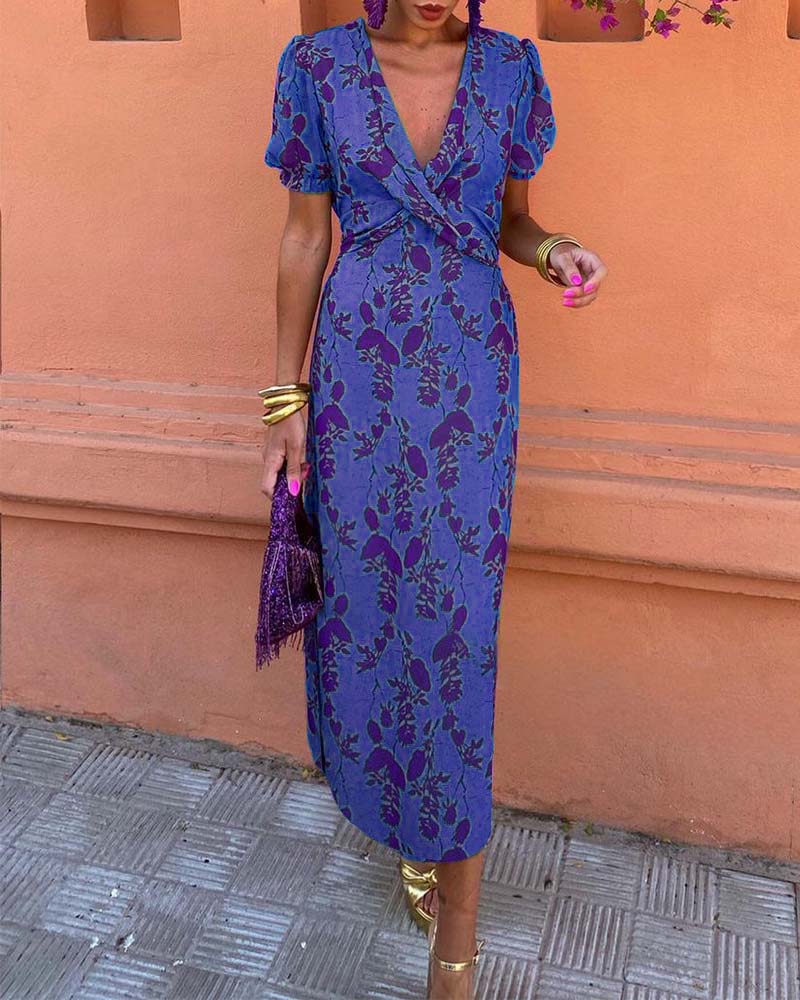 Vestido De Verano Elegante De Mujer Con Corte Fluido