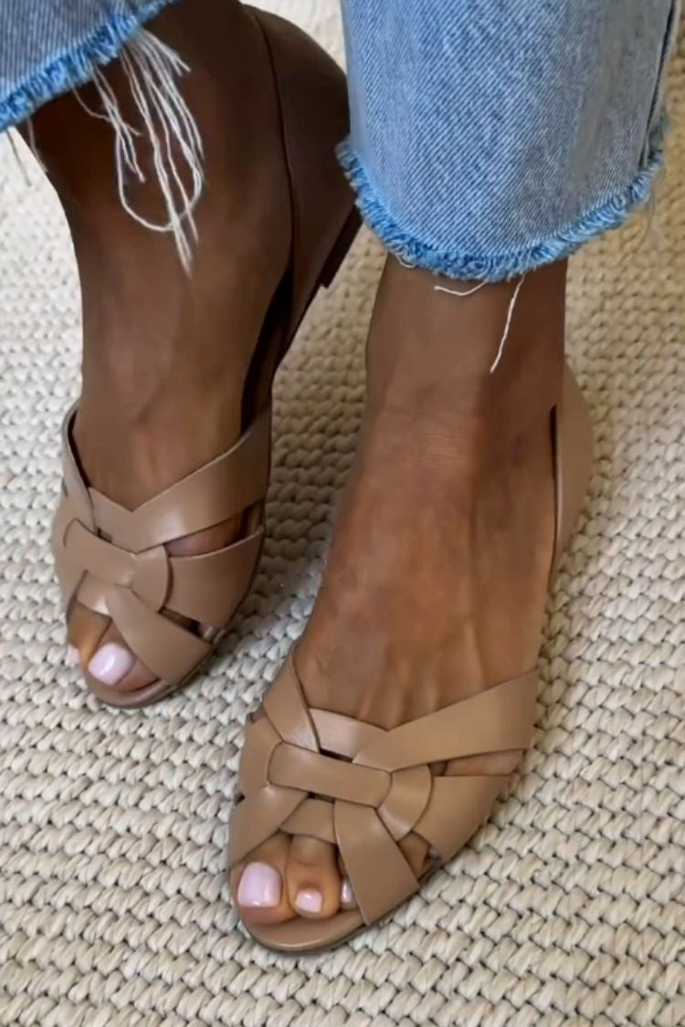 Serafina | Nature Braided Sandals