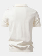 Conjunto Polo Jacquard Geométrico y Pantalón Entallado