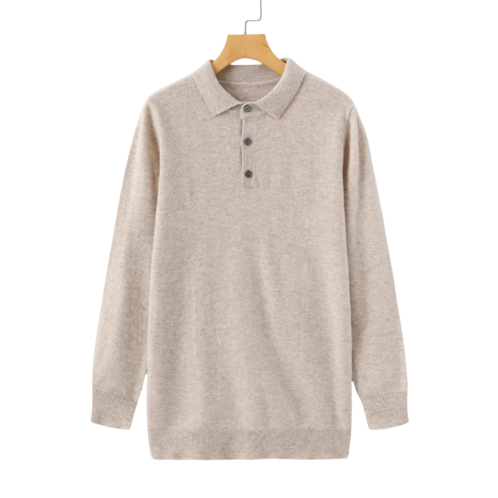 Polo De Hombre 100% Cachemira De Corte Entallado