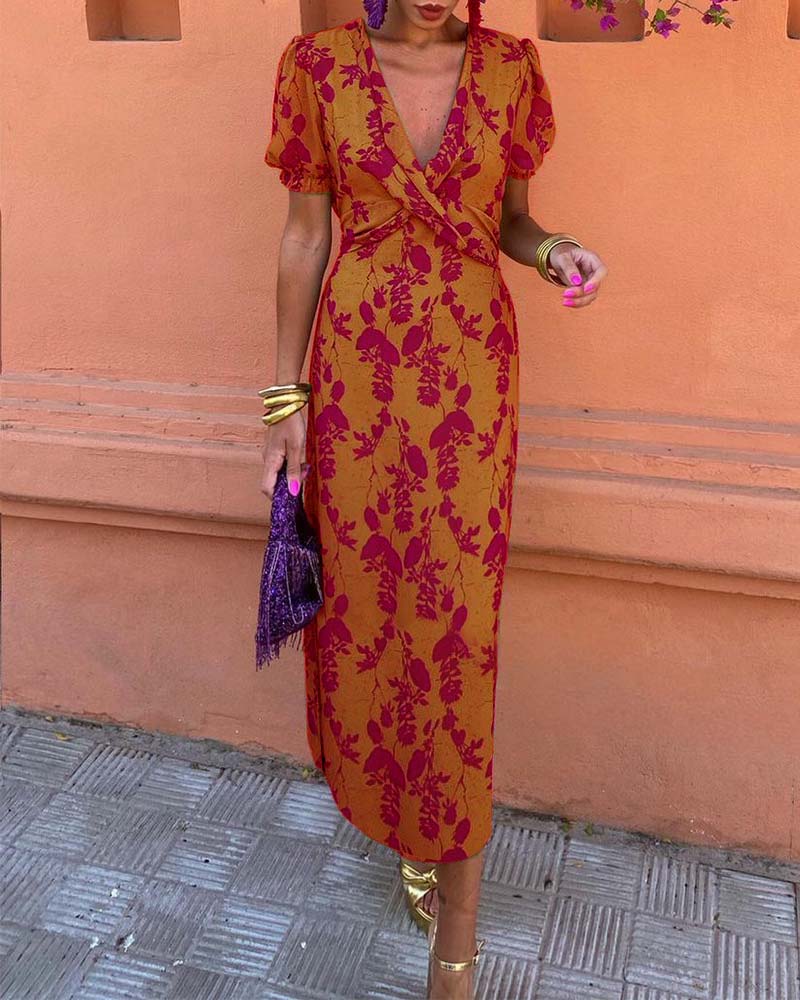 Vestido De Verano Elegante De Mujer Con Corte Fluido