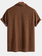 Conjunto Camisa Cubana Jacquard y Pantalón Recto de Lino