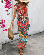 Vestido Largo Veraniego Estampado con Aberturas