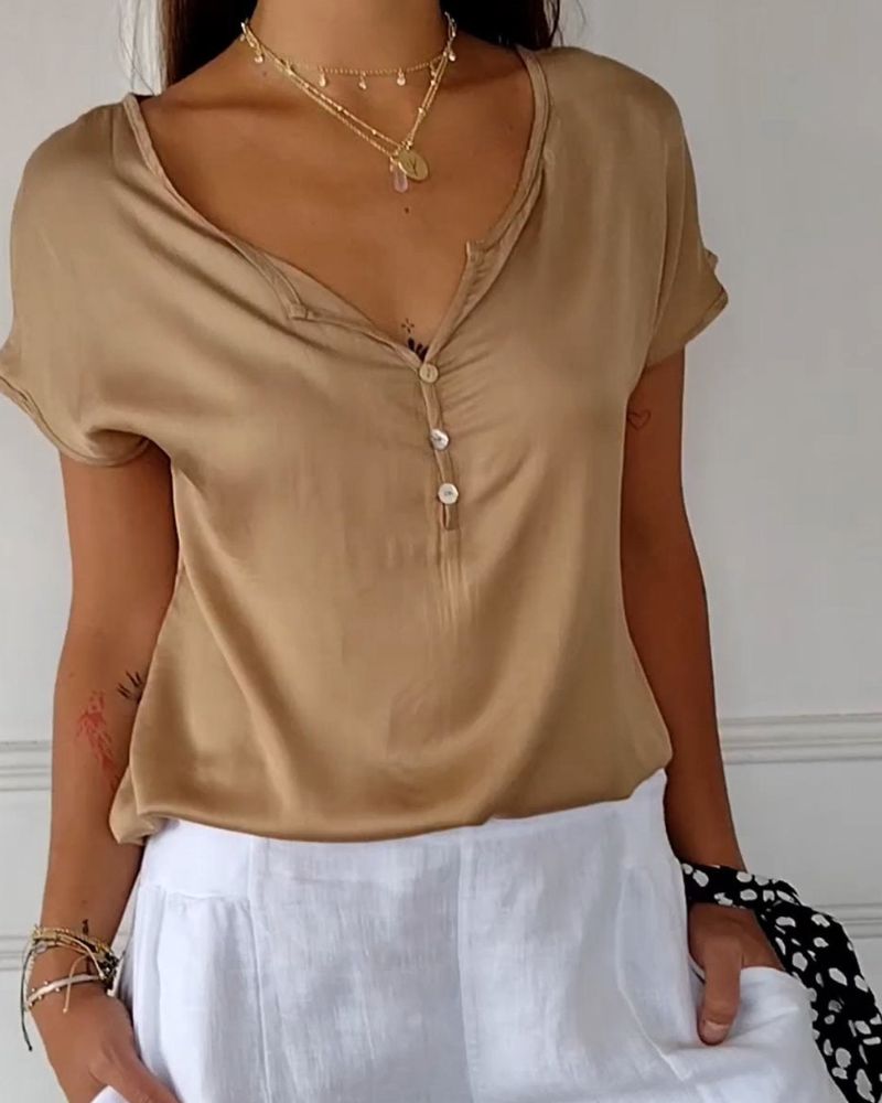 Camiseta De Verano Mujer Tejida Ligera y Elegante