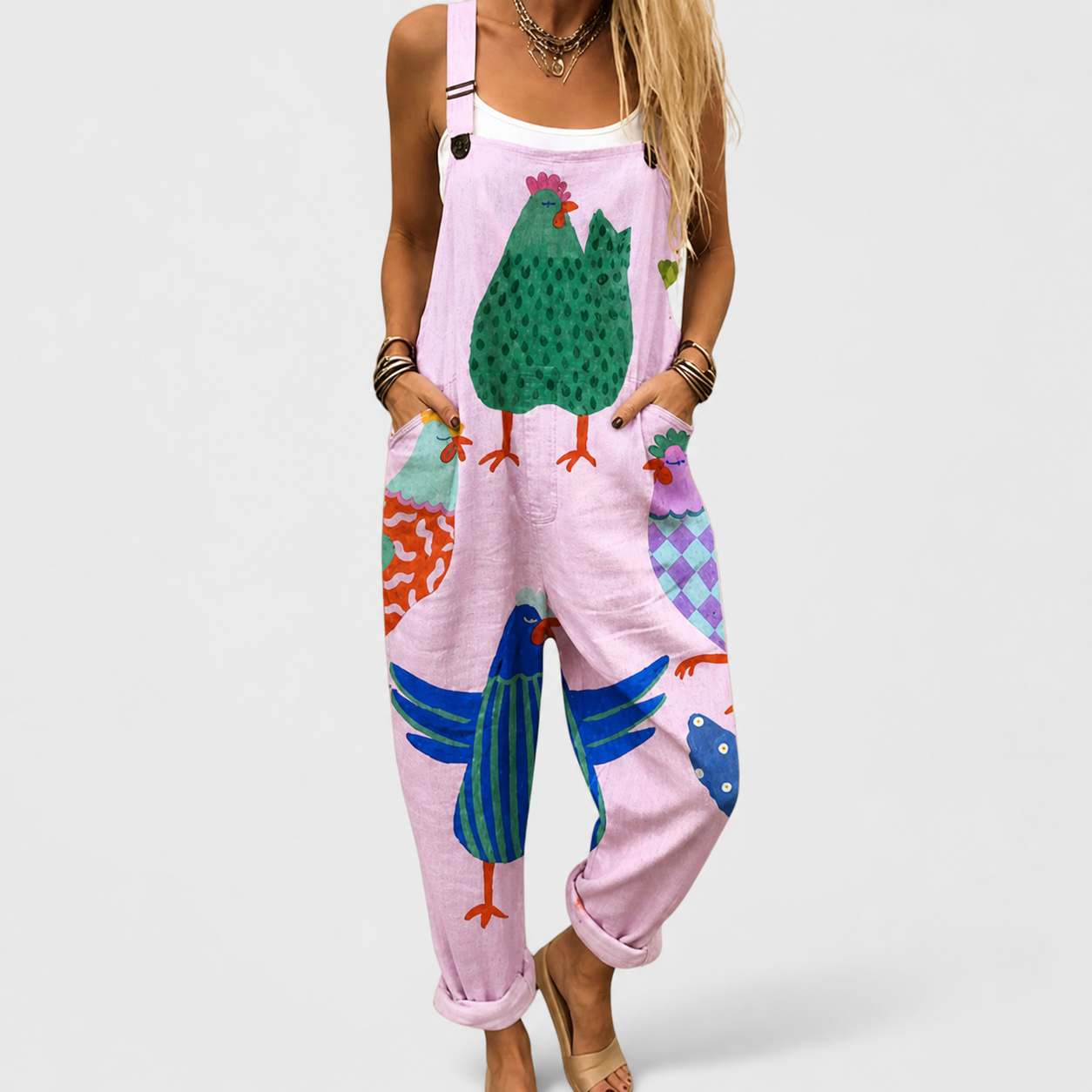 Dulce | Pastel Floral Strap Jumpsuit