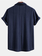 Conjunto Camisa Jacquard Geométrica y Pantalón de Lino