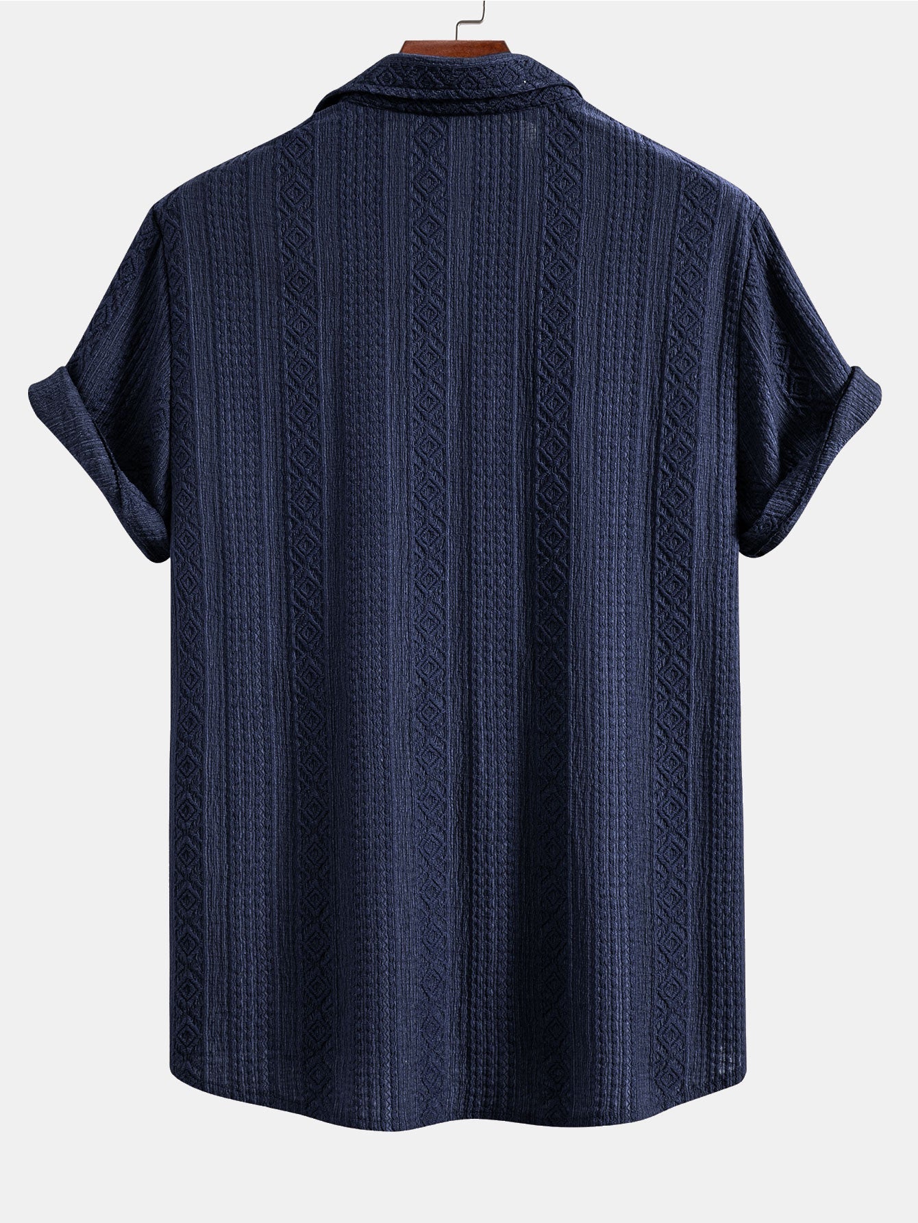 Conjunto Camisa Jacquard Geométrica y Pantalón de Lino