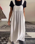 Vestido Casual con Tirantes Lisos Ajustables