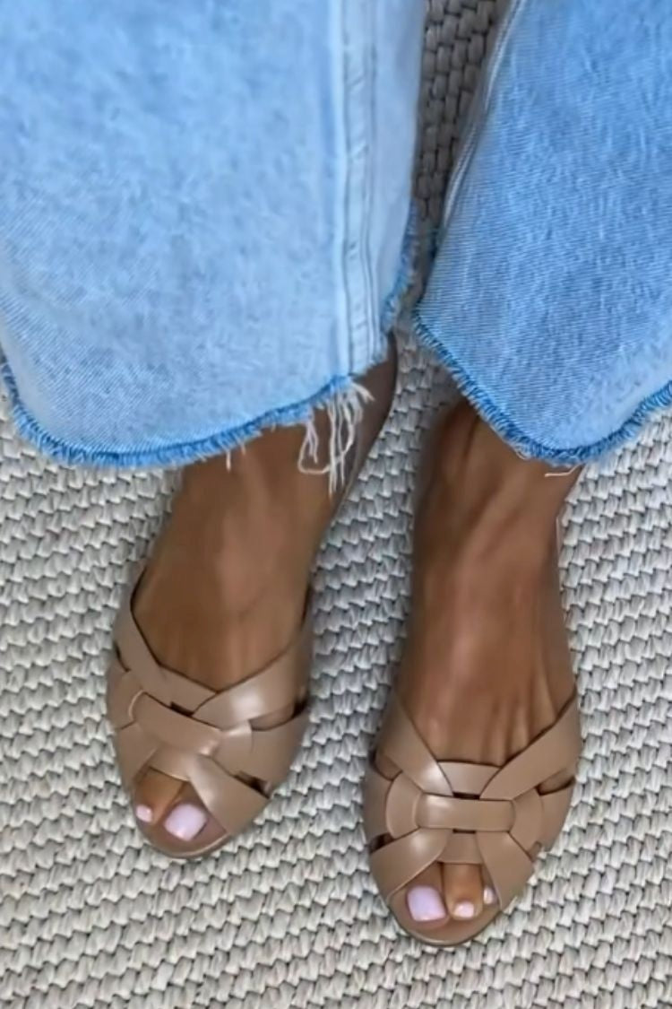 Serafina | Nature Braided Sandals