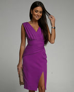 Vestido De Verano Elegante Con Escote En V