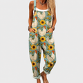 Estefania | Jumpsuit Floral de Tirantes en Tonos Cálidos