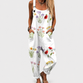 Jovita | Mono de Tirantes Floral Fucsia y Blanco
