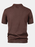 Conjunto Polo Punto Jacquard a Rayas y Pantalón Recto