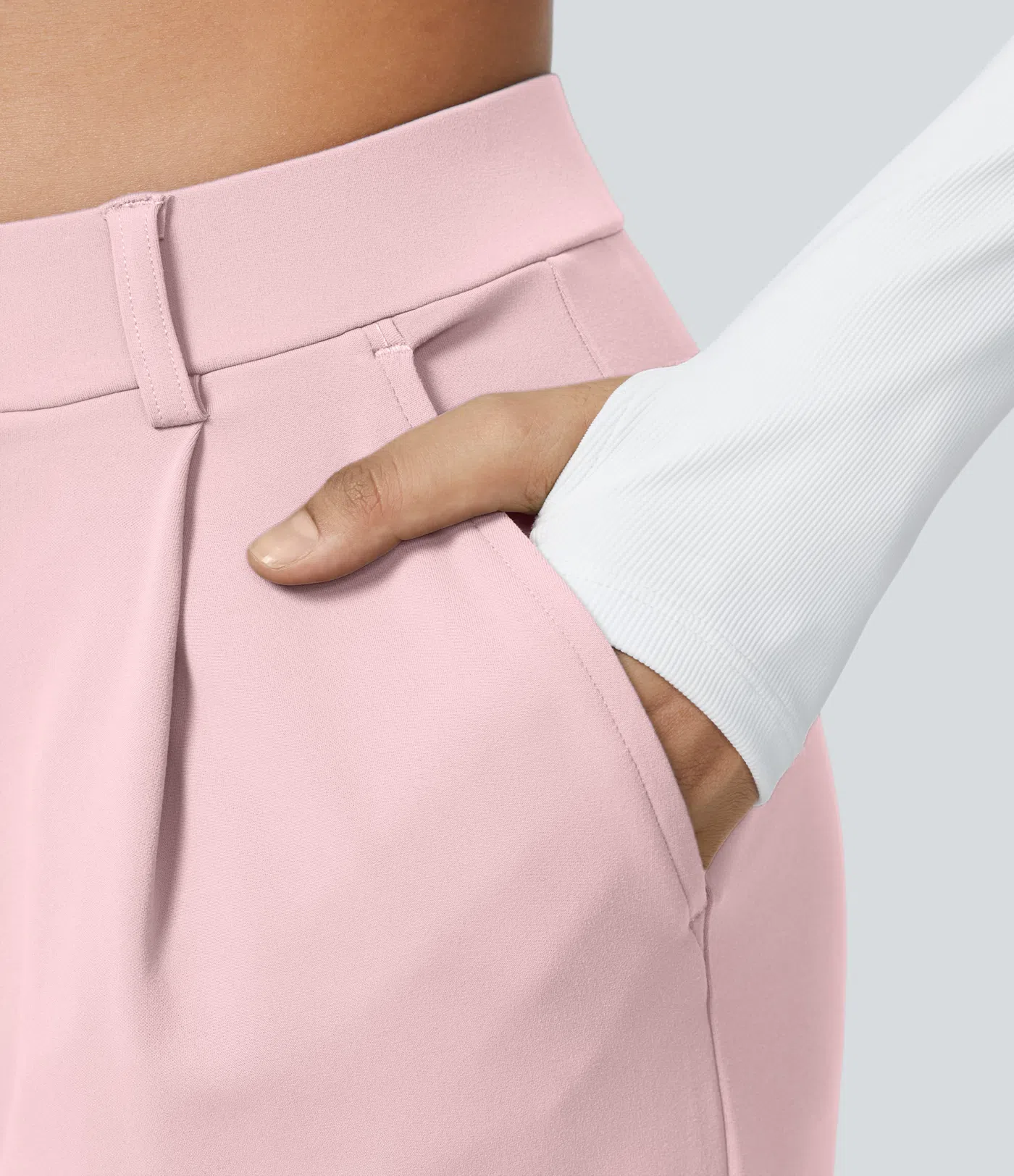 Pantalón Elegante Pierna Ancha De Tiro Alto Mujer